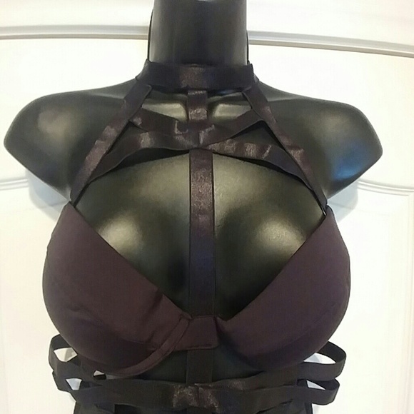 BLACK LINGERIE DREAMGIRL Bandage Dress Sz Small - Picture 4 of 8